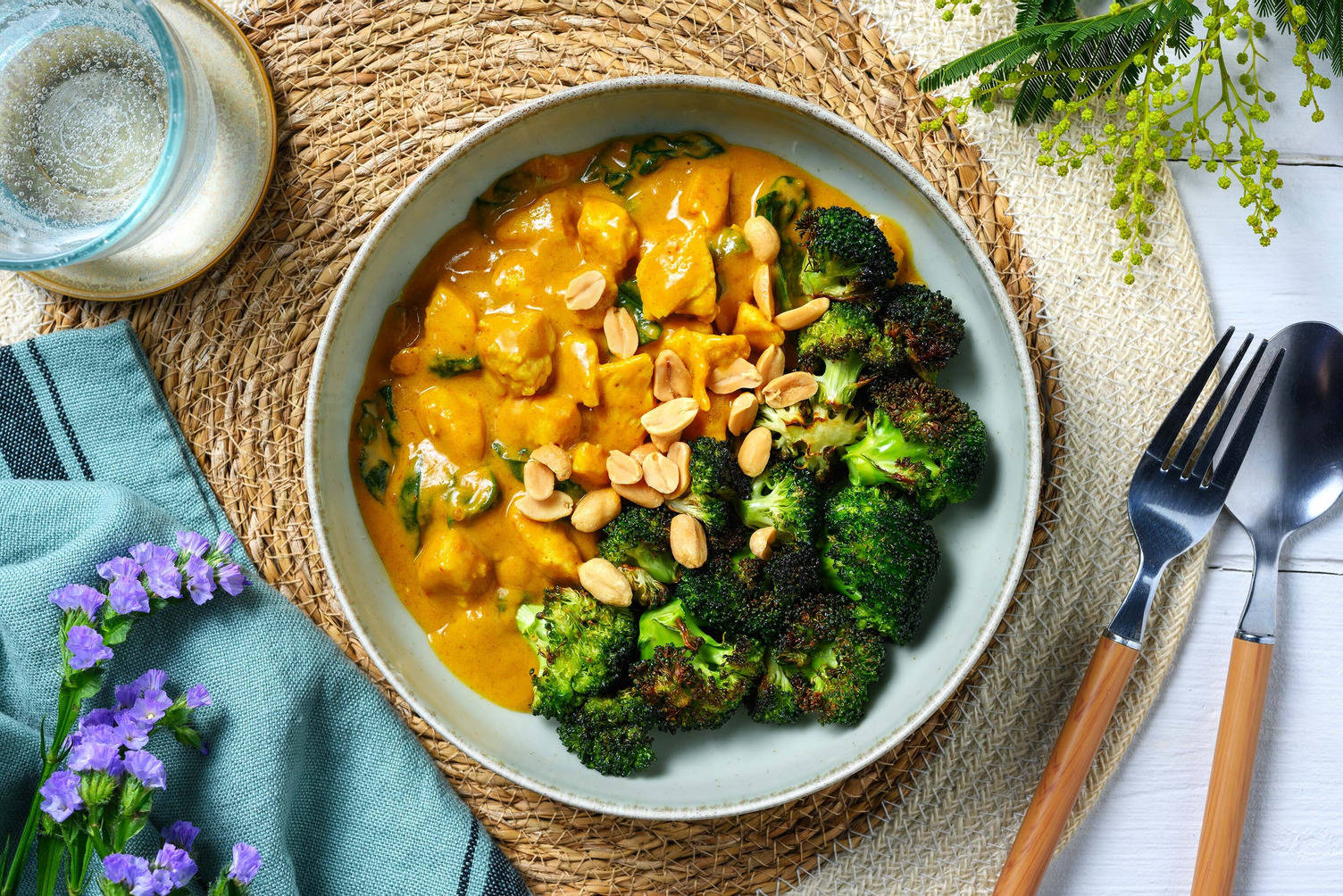 Yellow Thai Inspired Peanut Chicken Curry