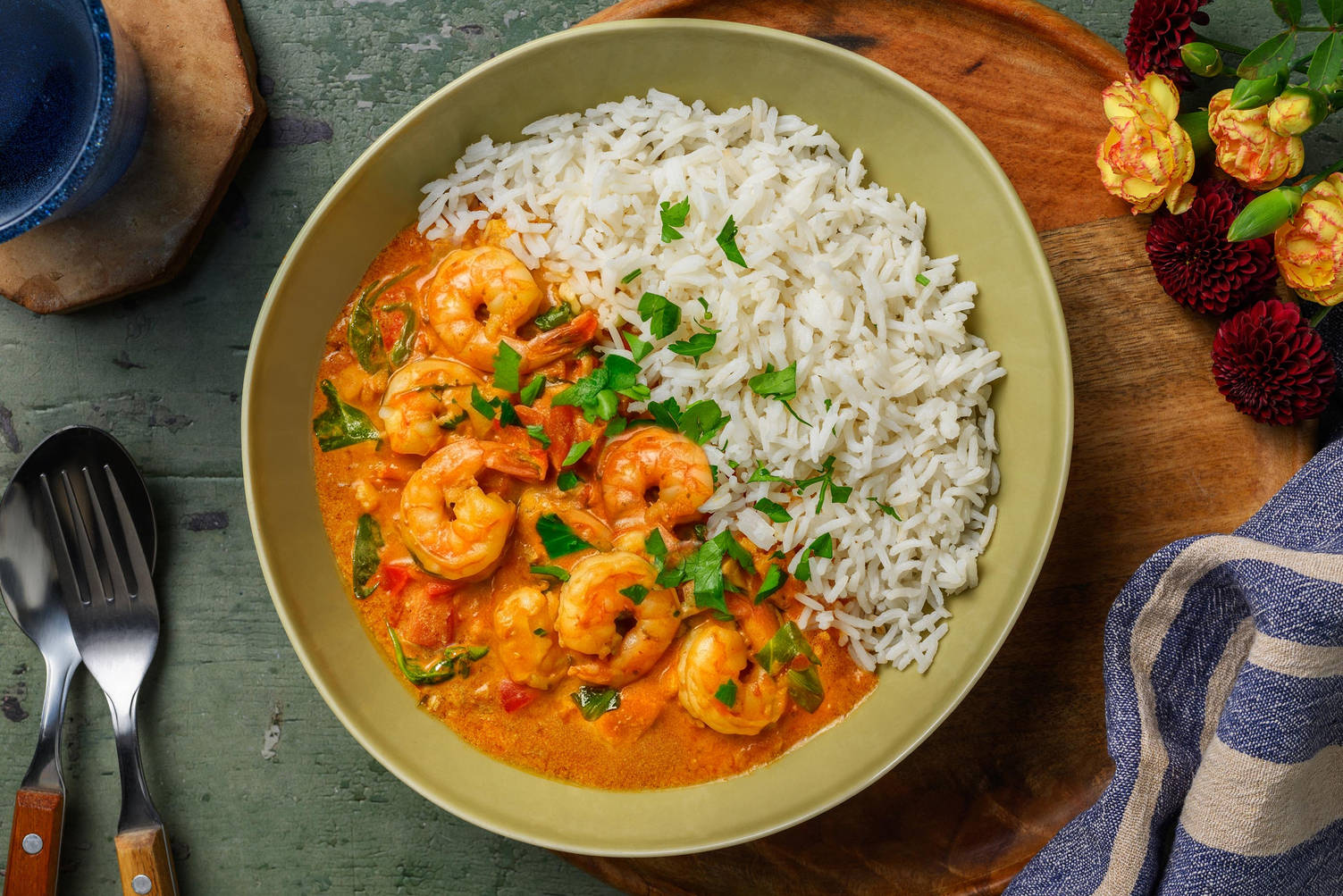 Tikka Inspired Coconut Prawn Curry