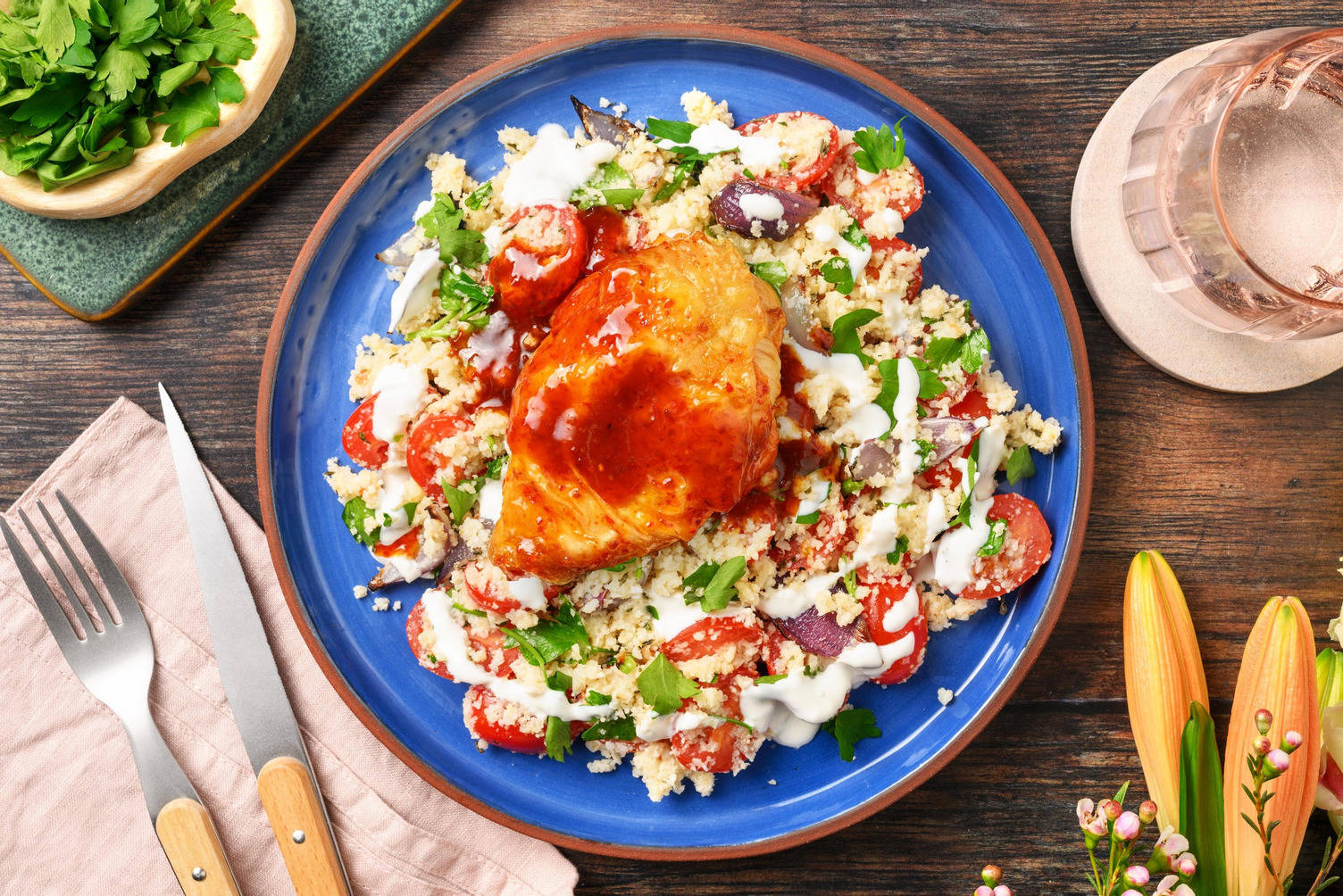 Honey Harissa Glazed Chicken