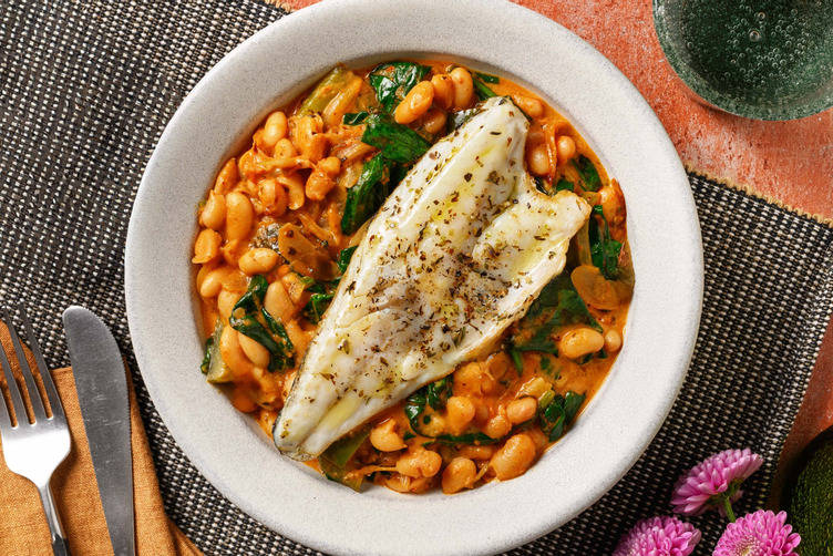 Pan-Fried Barramundi and Creamy Cannellini Beans