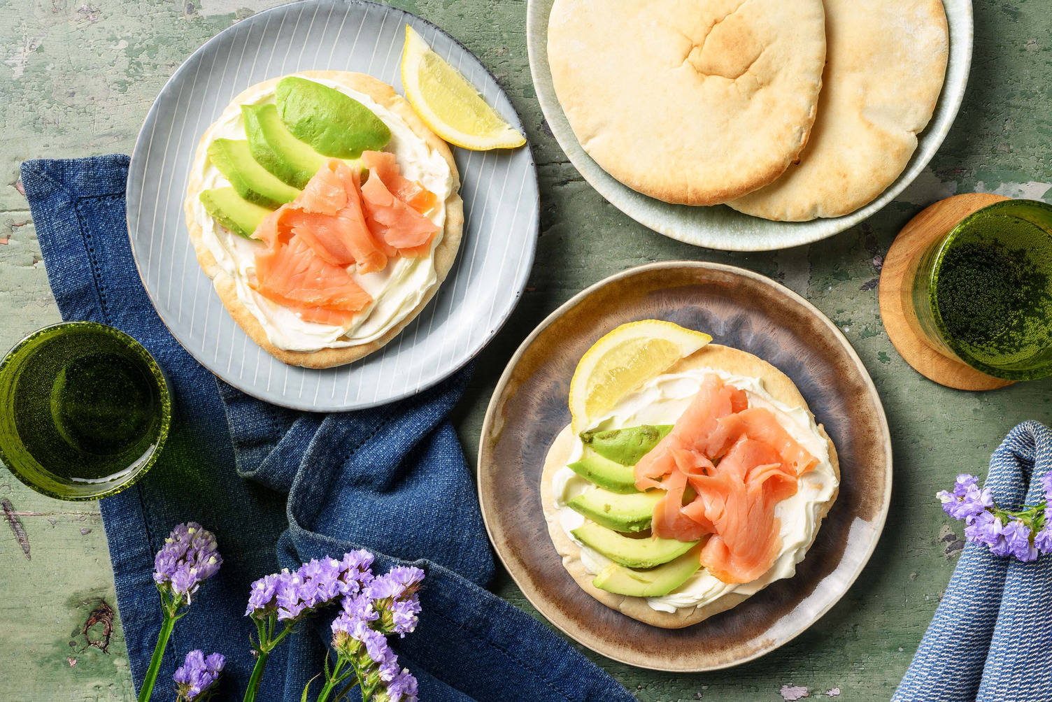 Salmon, Avocado & Cream Cheese Flatbread Bundle
