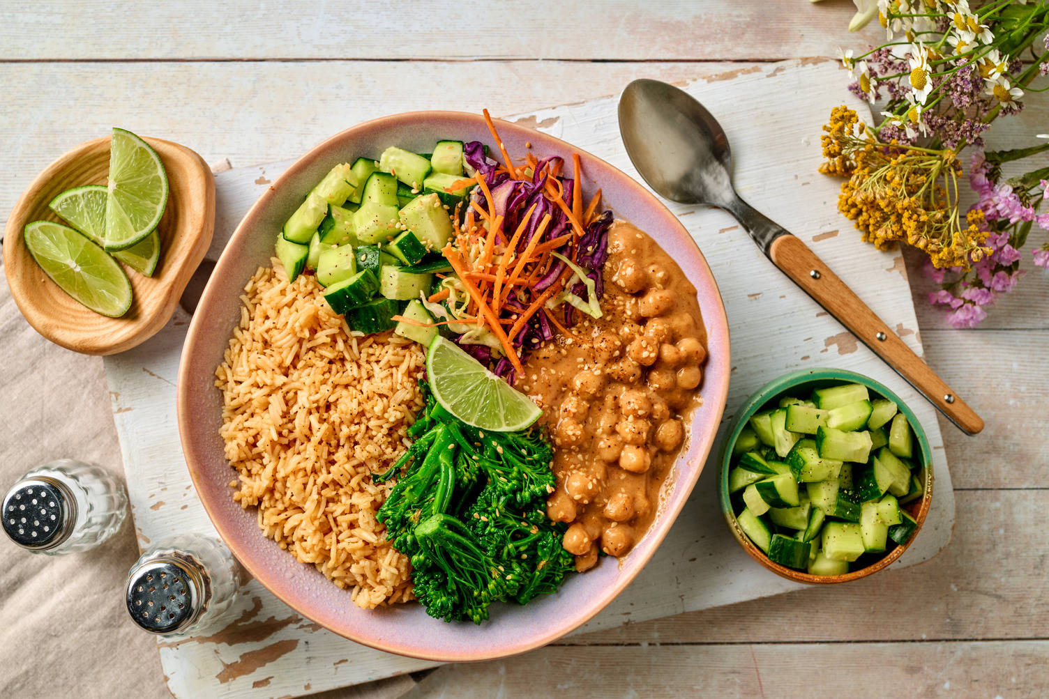 Miso Satay Chickpea Bowl