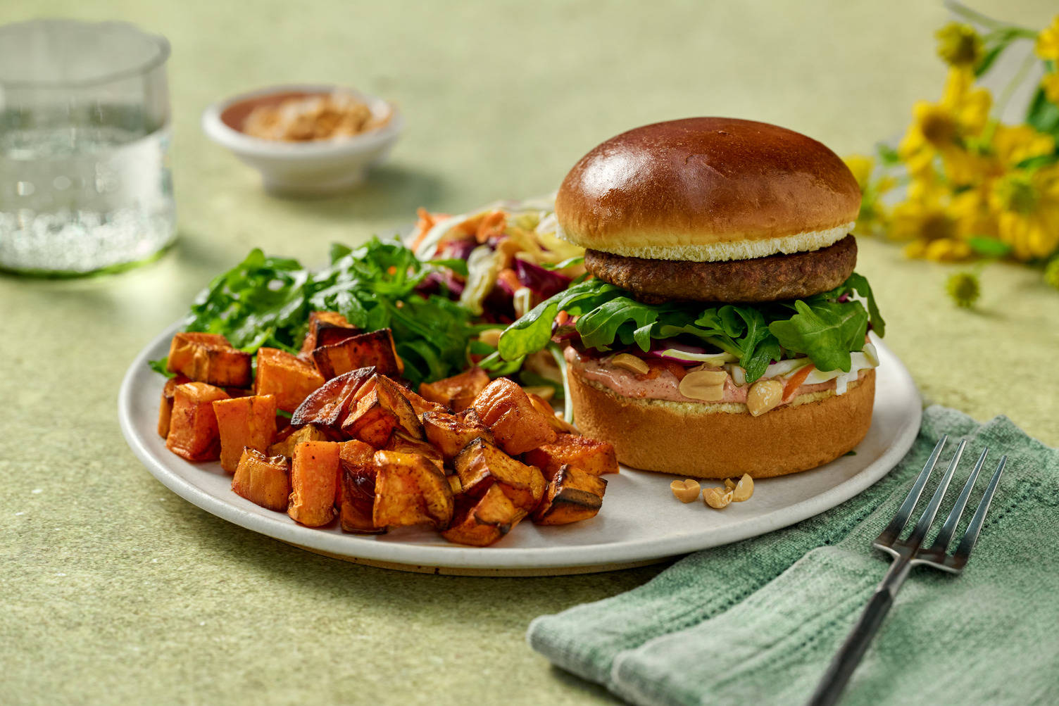 West African Inspired Plant-Based Burger