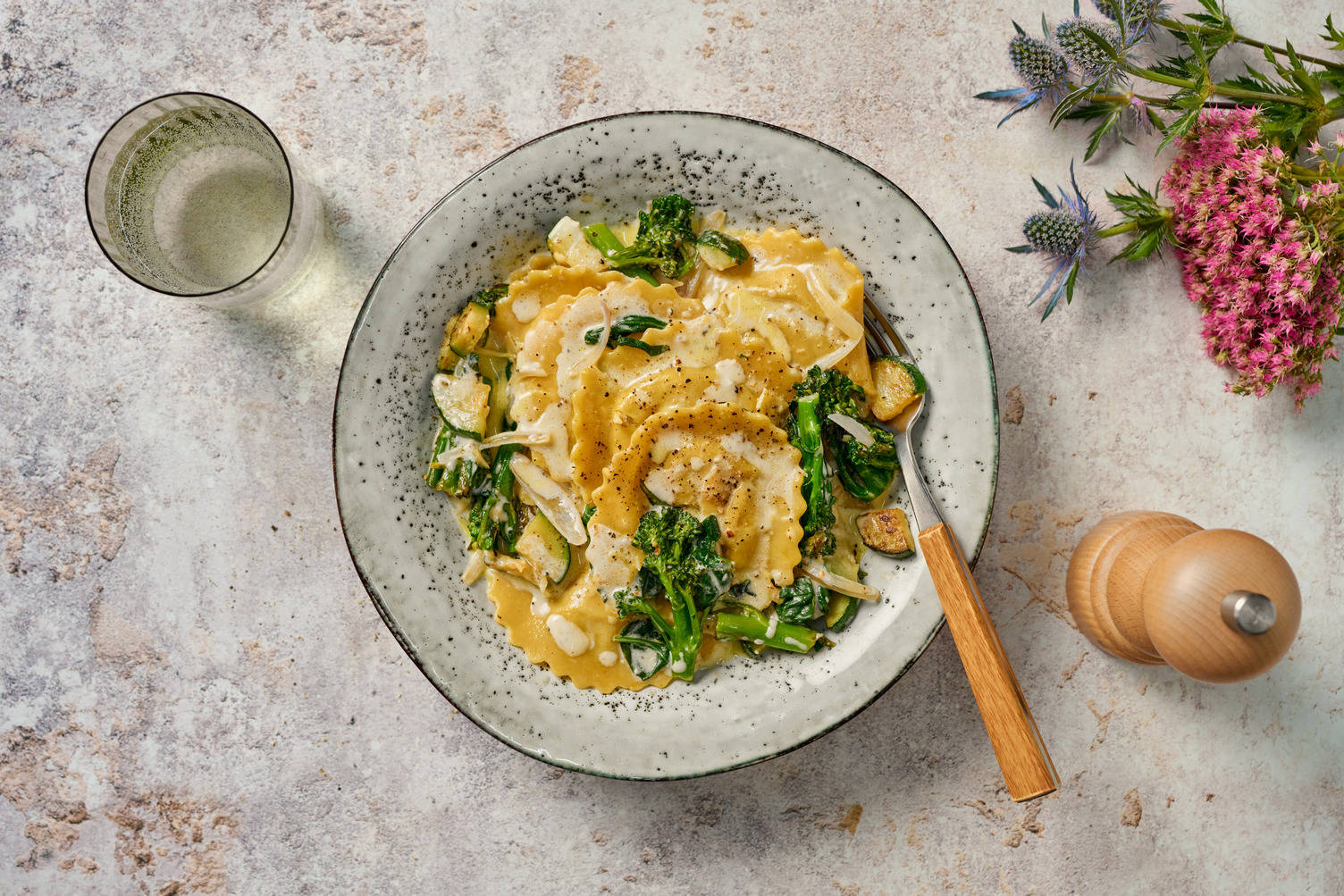 Creamy White Wine, Pumpkin & Sage Girasoli
