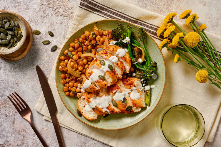 Red Pepper Jelly Glazed Double Chicken Traybake