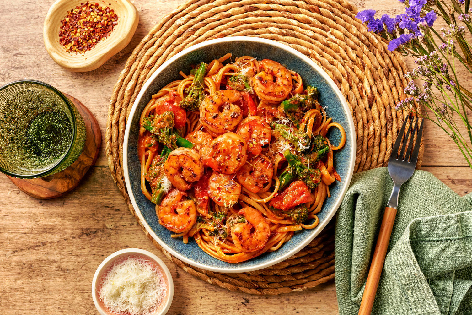 Double Buttery Lemon Garlic King Prawn Linguine