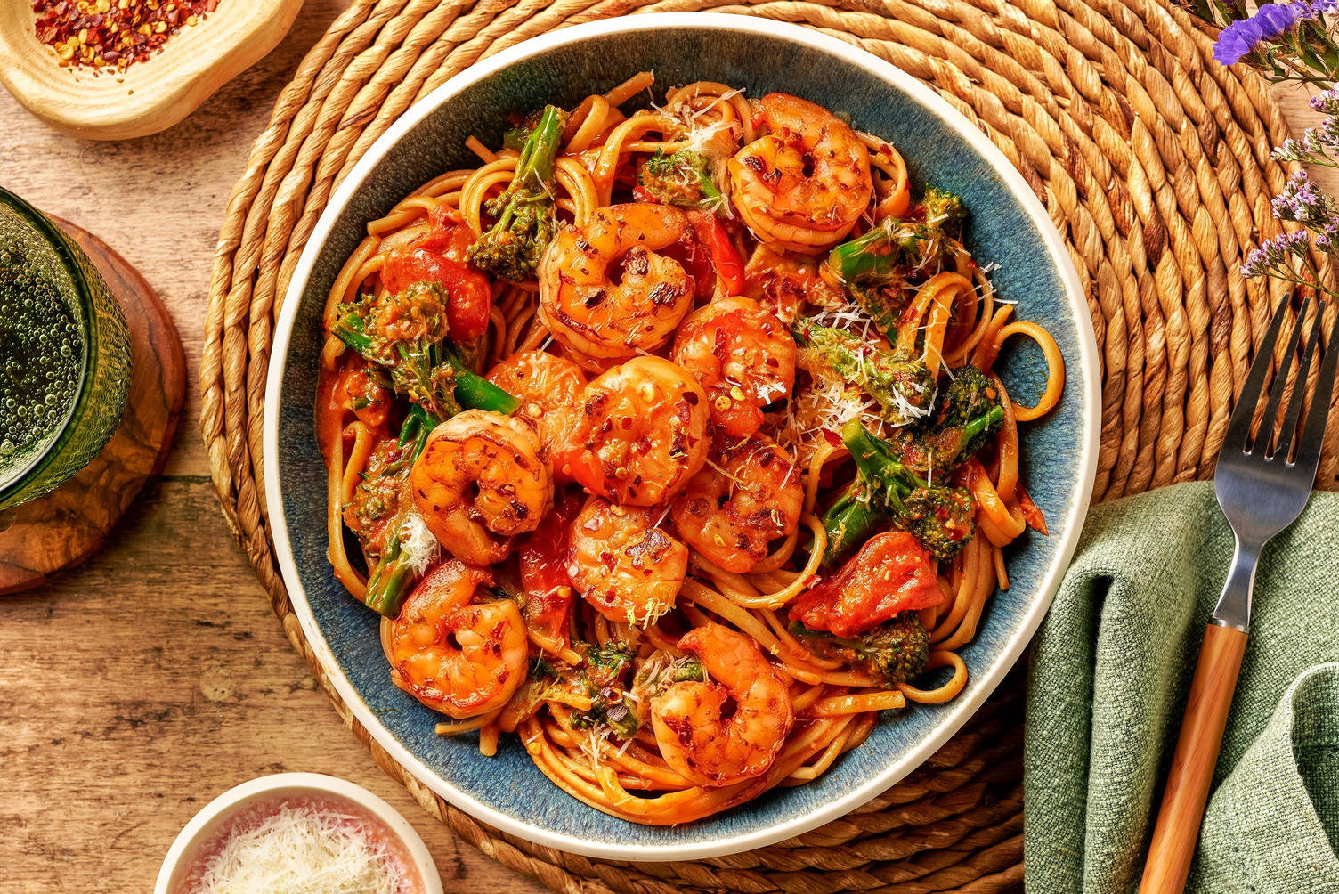 Double Buttery Lemon Garlic King Prawn Linguine