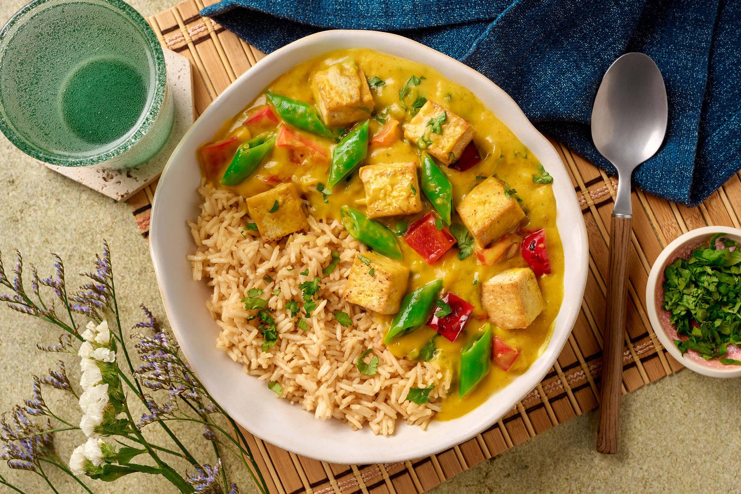 Thai Yellow Inspired Tofu Curry Bowl