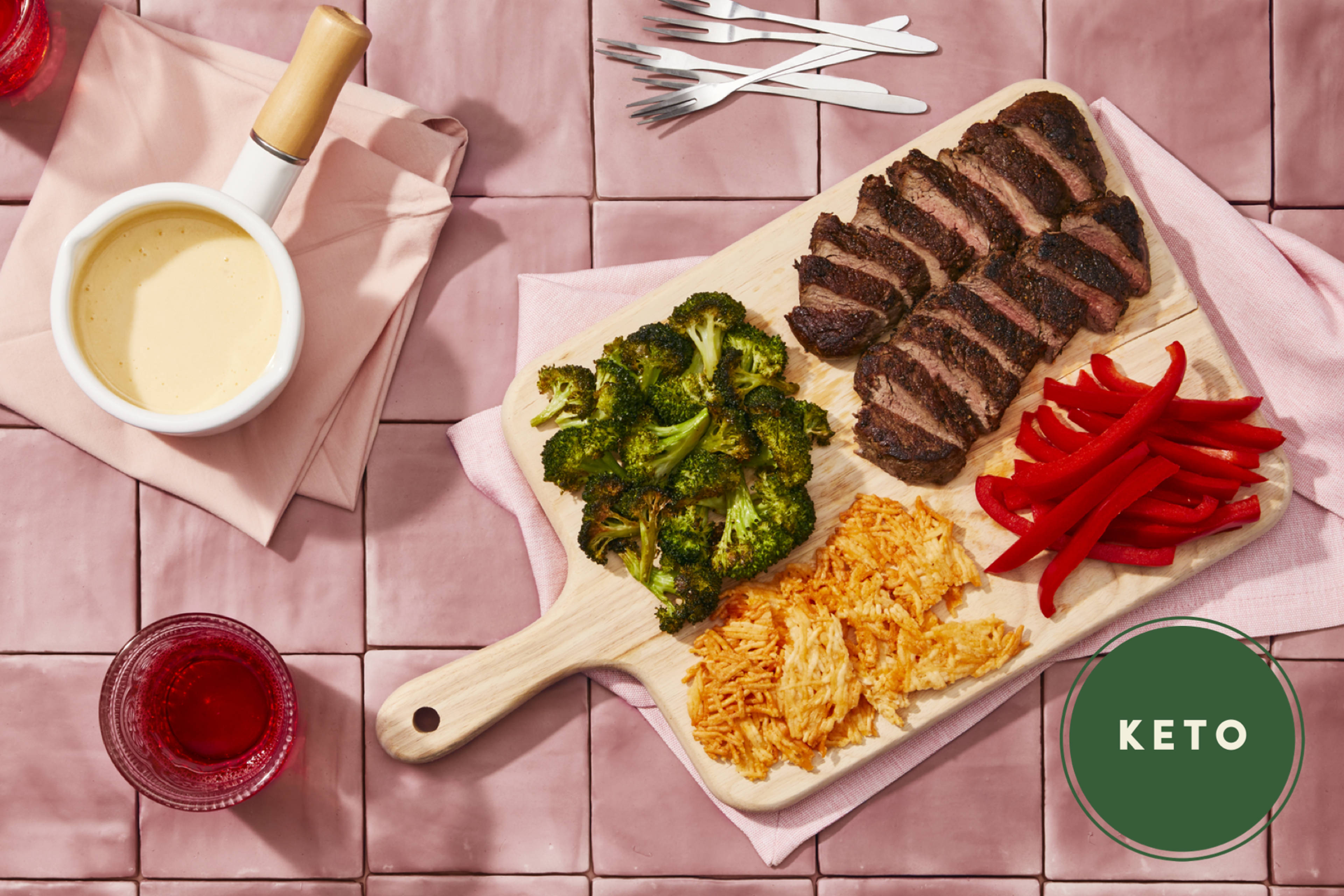 THREE-CHEESE FONDUE WITH BEEF TENDERLOIN